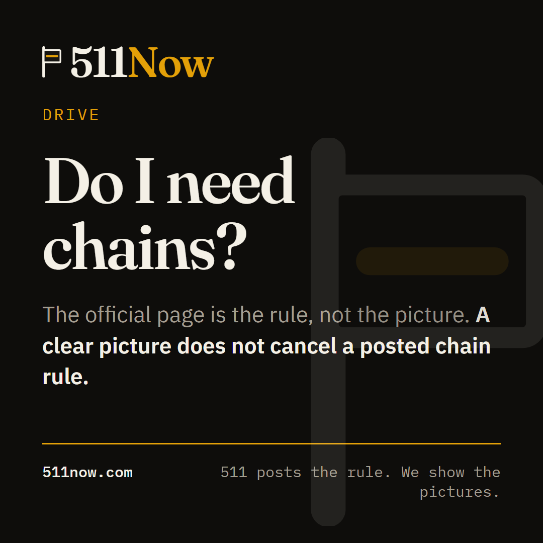 Card: Do I need chains?